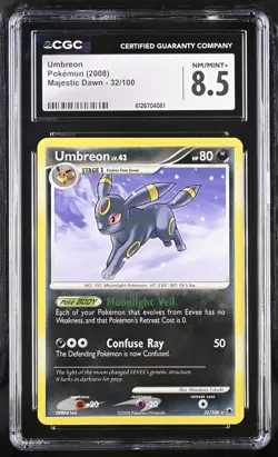CGC 8.5 Umbreon 2008 Majestic Dawn 32/100 Pokemon Card - Image 1