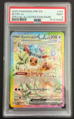 2025 Pokemon Eevee ex #167/131 – Special Illustration Rare (SIR) PSA 9 MINT - Image 1