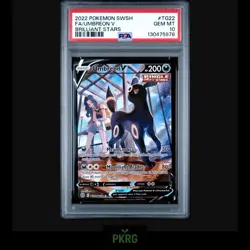 Umbreon V Full Art PSA 10 2022 Pokemon Sword & Shield Brilliant Stars #TG22 NM - Image 1
