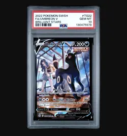 Umbreon V Full Art PSA 10 2022 Pokemon Sword & Shield Brilliant Stars #TG22 NM - Image 2