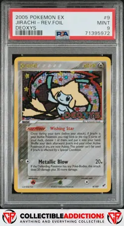 2005 Pokemon Ex Deoxys #9 Jirachi Rev.Foil Deoxys PSA 9 - Image 1
