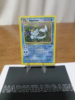 Pokemon TCG Vaporeon Holo Rare Card Jungle, 12/64, Lightly Played - Image 1