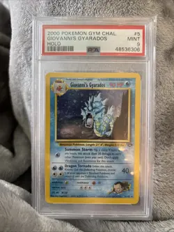 Giovanni's Gyarados 2000 Pokemon Gym Challenge PSA 9 #5 —LOW POP— WITH SWIRL 🔥 - Image 1
