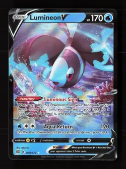 Lumineon V 040/172 Holo V Rare Brilliant Stars Pokemon Near Mint - Image 1