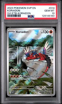 2023 POKEMON SVP EN-SV BLACK STAR PROMO #014 KORAIDON PSA 10 - Image 1