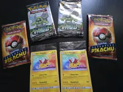 6x SEALED Pokemon Promo Pack Bundle - Ash's Pikachu Detective Celestial Storm - Image 1