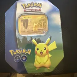 Pokemon TCG Pokemon Go Tin Pikachu Factory Sealed - Image 1