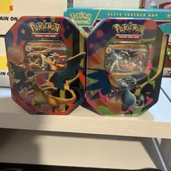 2x Tins: Pokemon TCG Mega Charizard X + Y ex Tin Bundle - New Factory Sealed - Image 1