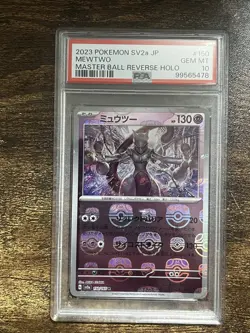 PSA 10 Mewtwo 150 Master Ball Reverse Holo JP-151 SV2a Japanese Pokemon 151 - Image 1