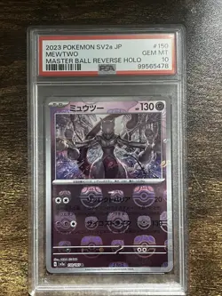 PSA 10 Mewtwo 150 Master Ball Reverse Holo JP-151 SV2a Japanese Pokemon 151 - Image 2