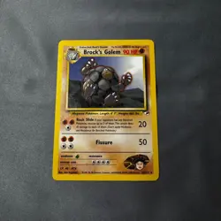 LP Unlimited Brock's Golem 20/132 Rare Gym Heroes Pokemon - Image 1