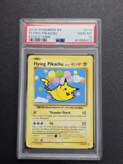 Pokemon Flying Pikachu Secret Rare Evolutions PSA 10 #110/108 2016 - Image 1