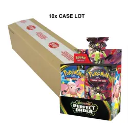Pokemon ME03 Mega Evolution PERFECT ORDER 10x BOOSTER BOX CASE LOT Sealed - Image 1