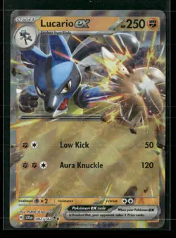 Lucario ex 82/142 Double Rare Stellar Crown Pokemon Holo Near Mint - Image 1