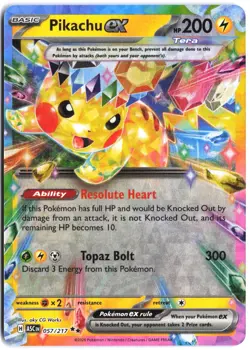 Pikachu ex 057/191 Double Rare Surging Sparks Pokemon - Image 1