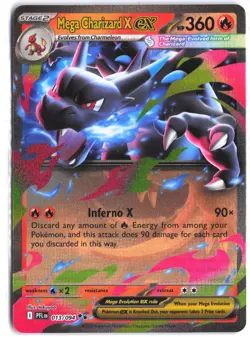 Mega Charizard X ex 013/094 Double Rare Phantasmal Flames Pokemon - Image 1