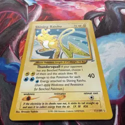 Pokemon Shining Raichu 111/105 Neo Destiny Secret Rare Holo Unlimited English - Image 3