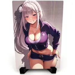 Re:Zero Emilia Sexy Hot Anime Waifu Girl Doujin Lewd Goddess Story ACG Art Card - Image 2