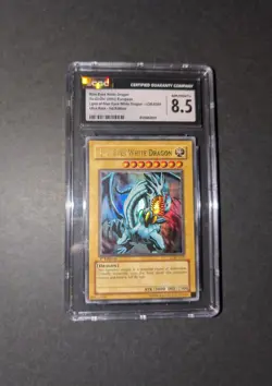 Yugioh Blue Eyes White Dragon LOB-E001 1st Edition CGC Grade 8.5 Near Mint Pop 1 - Image 2