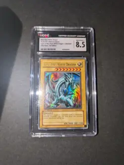 Yugioh Blue Eyes White Dragon LOB-E001 1st Edition CGC Grade 8.5 Near Mint Pop 1 - Image 4