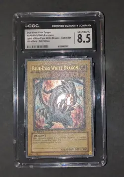 Yugioh Blue Eyes White Dragon LOB-E001 1st Edition CGC Grade 8.5 Near Mint Pop 1 - Image 5