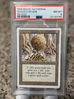 1994 MtG Magic the Gathering Revised Wooden Sphere Artifact PSA 8 - Image 1