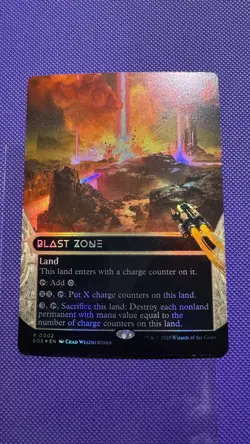 Blast Zone 0002 ~ Borderless Foil Stellar Sights Rare NM MTG Edge of Eternities - Image 1