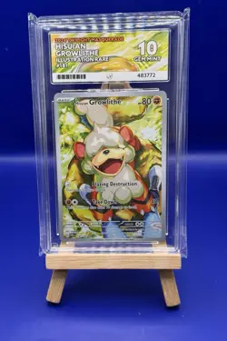 Hisuian Growlithe 181/167 - Twilight Masquerade Pokemon TCG - ACE 10 GEM MINT - Image 1