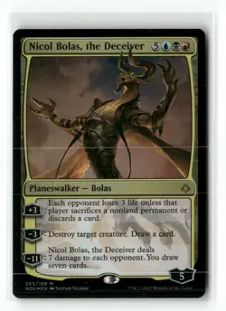 Nicol Bolas, the Deceiver 205 Hour of Devastation Magic: The Gathering Foil LP - Image 1