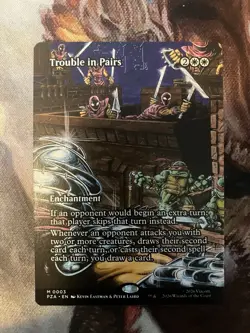 Trouble in Pairs (Borderless) Teenage Mutant Ninja Turtles Regular MTG NM - Image 1