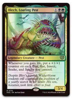 Blech, Loafing Pest #176 (Foil) (NM) Secrets of Strixhaven SOS Magic MTG - Image 1