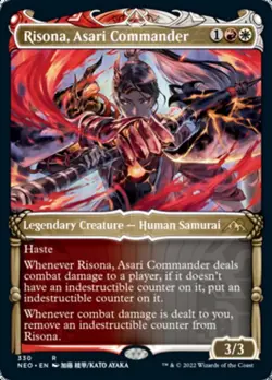 Risona, Asari Commander (Showcase Samurai) [Kamigawa: Neon Dynasty] Magic MTG - Image 1
