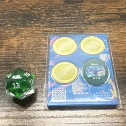 Sirius Dice TMNT MTG D20 Dice - Sewer Grate - 1 pack( 2 acrylic token sheets) - Image 1