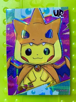 Poncho Pikachu Mega Charizard X EIF Origin Pokemon Super Rare Chase - Image 1