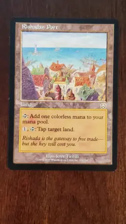 Rishadan Port Mercadian Masques MM EX/LP # MTG Magic the Gathering Rare Land - Image 5