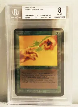 MTG MAGIC THE GATHERING ALPHA INSTILL ENERGY**BGS 8 NM-MINT**0006521564 - Image 1