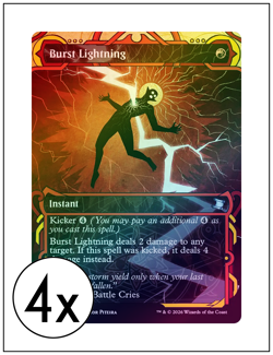 4x Burst Lightning, Foil, Secrets of Strixhaven Mystical Archive, MTG NM - Image 1