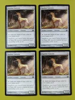 Opaline Unicorn x4 Theros 4x Playset Magic the Gathering MTG - Image 1