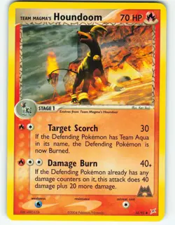 Team Magma's Houndoom - 34/95 Team Magma vs Team Aqua - Pokemon TCG - 2004 - Image 1