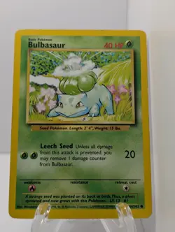 Bulbasaur - 44/102 - Pokemon TCG - Base Set - Unlimited - Common - MP - Image 1