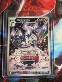 Pokemon Chandelure 103/086 SV: White Flare Holo Illustration Rare NM - Image 2