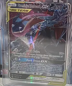 Pokemon Greninja & Zoroark GX 107/214 Ultra Rare Sun & Moon Unbroken Bonds NM! - Image 1