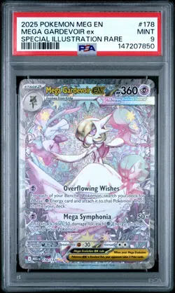 2025 POKEMON MEG EN-MEGA EVOLUTION #178 MEGA GARDEVOIR EX PSA 9 - Image 1