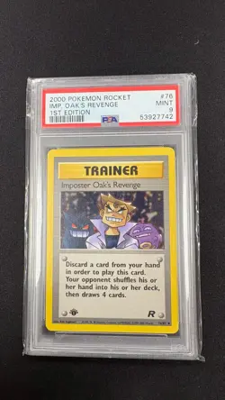 Pokemon Imposter Oak's Revenge Team Rocket 1st Edition #76 PSA 9 Mint - Image 1