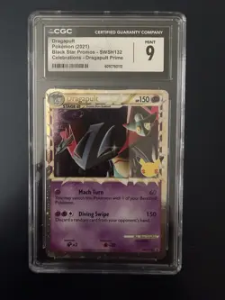Pokemon Dragapult Celebrations Black Star Promo Prime Holo CGC 9 SWSH132 - Image 1