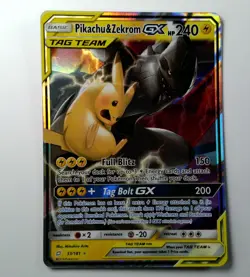 Pokemon Pikachu & Zekrom GX TAG TEAM Ultra Rare Holo 33/181 Team Up - Image 1