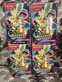 Pokemon TCG Ascended Heroes Booster Bundle - Lot Of 4 SEALED - Image 1