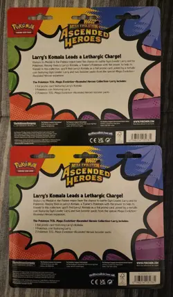 (Lot Of 2)Pokemon Ascended Heroes - Komala 2-Pack Booster Blister Factory Sealed - Image 2