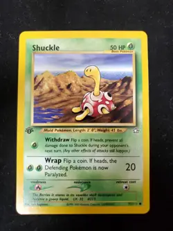 Pokemon TCG Shuckle Neo Genesis 72 Regular 1st Edition Common M920 - Image 1