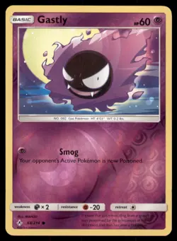 Gastly 68/214 Common Unbroken Bonds Pokemon TCG Reverse Holo NM - Image 1